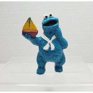 Vintage 1982 Cookie Monster 2.75" Tara Toy Figure Sesame Street PVC Lot 2 Toys